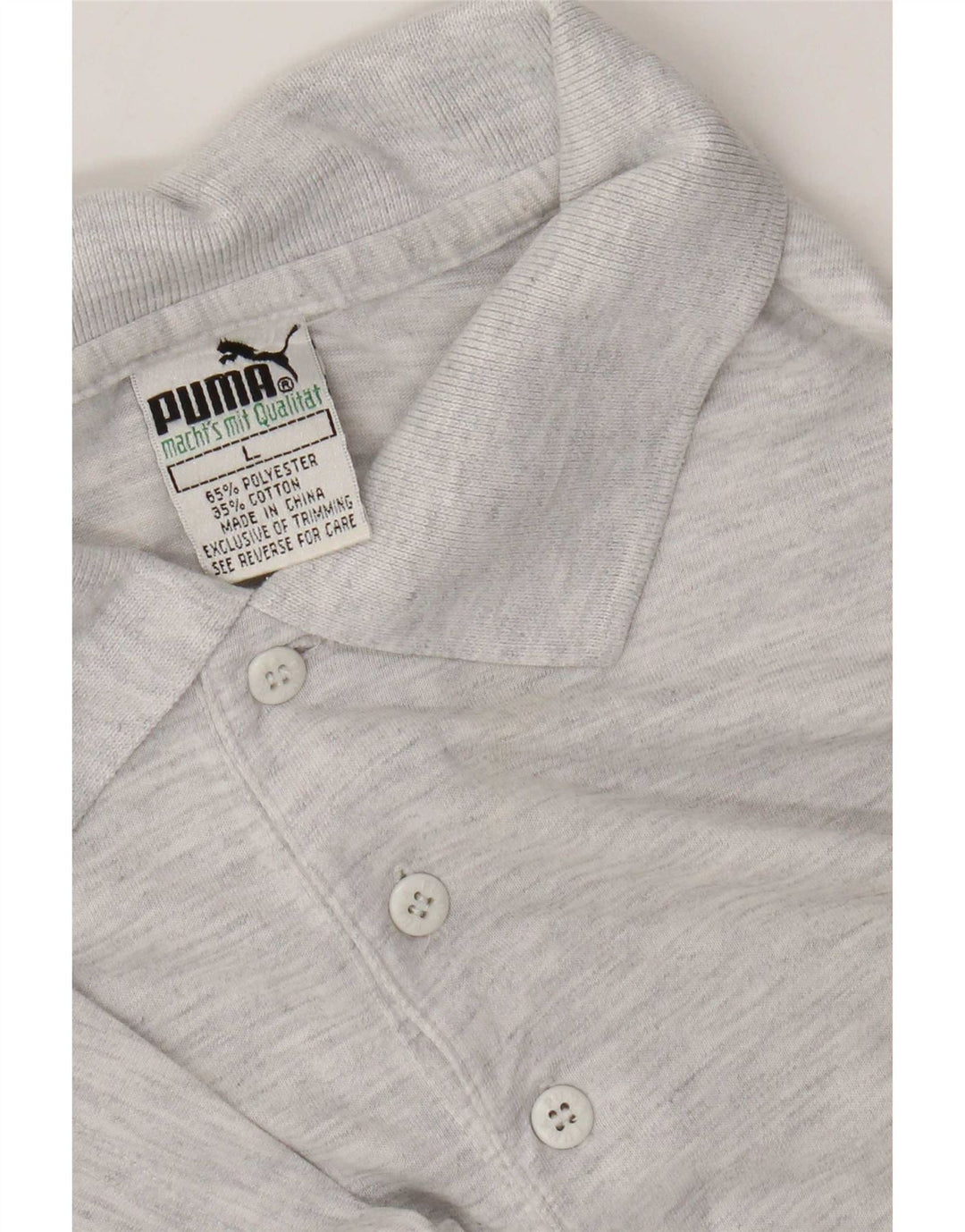 Tricou polo pentru bărbați Puma, mare, gri poliester cu pături