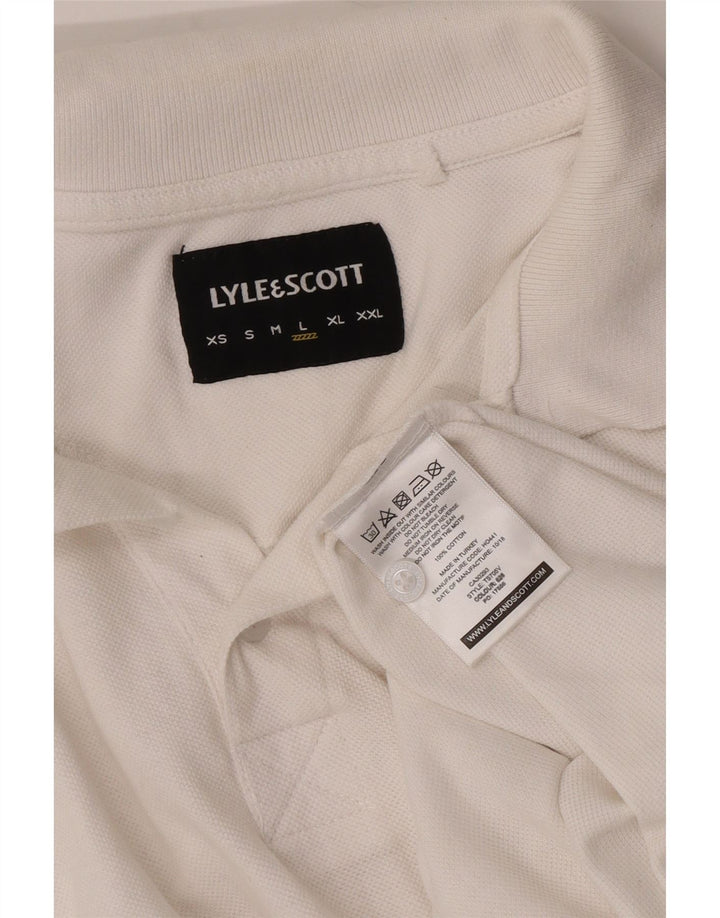 Tricou polo pentru bărbați Lyle & Scott, bumbac cu dungi albe mari