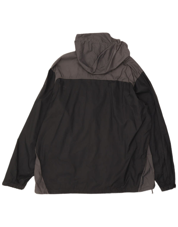 Jachetă de ploaie Columbia pentru bărbați cu glugă Marea Britanie 44 2XL Negru Colorblock Nylon