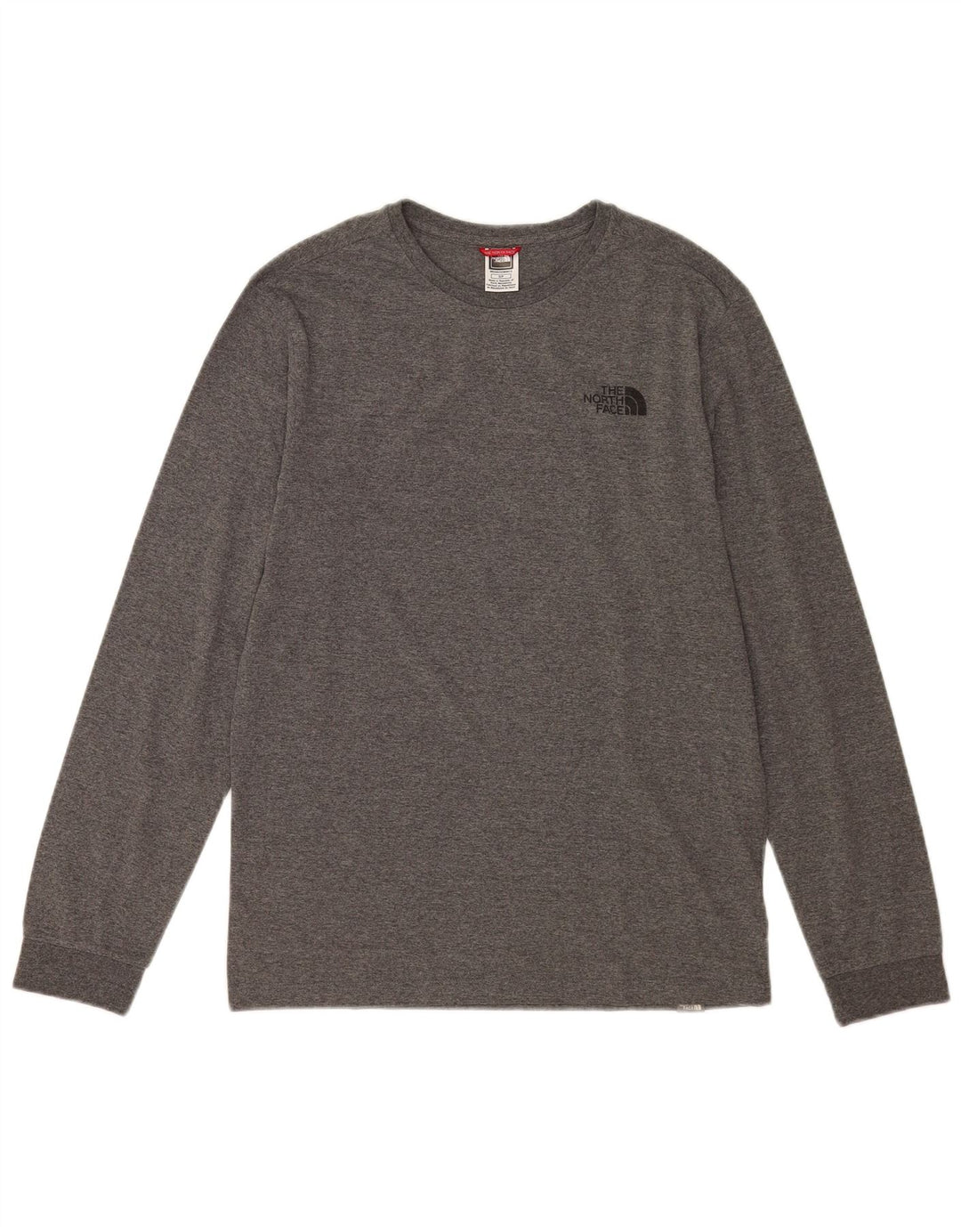 The North Face Top pentru bărbați cu mânecă lungă, mic, gri, bumbac