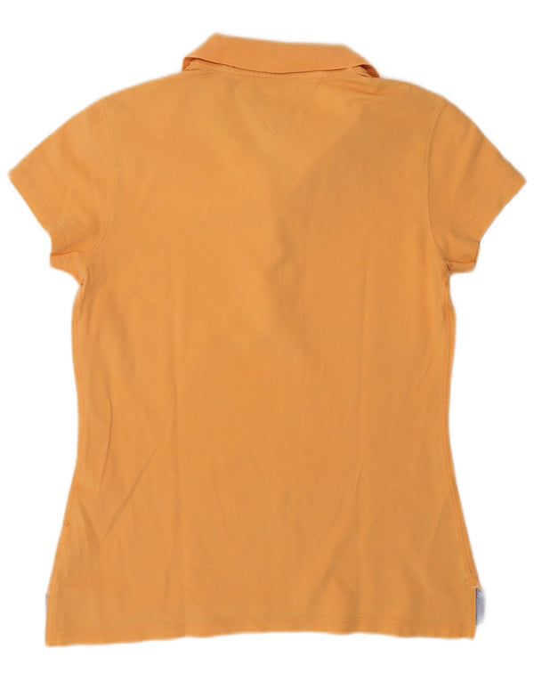 Tricou polo Tommy Hilfiger pentru femei Slim Fit UK 12 portocaliu mediu