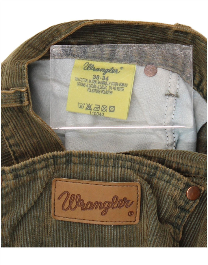 Pantaloni WRANGLER bărbătesc din velur cu velur, W38 L34, bumbac kaki