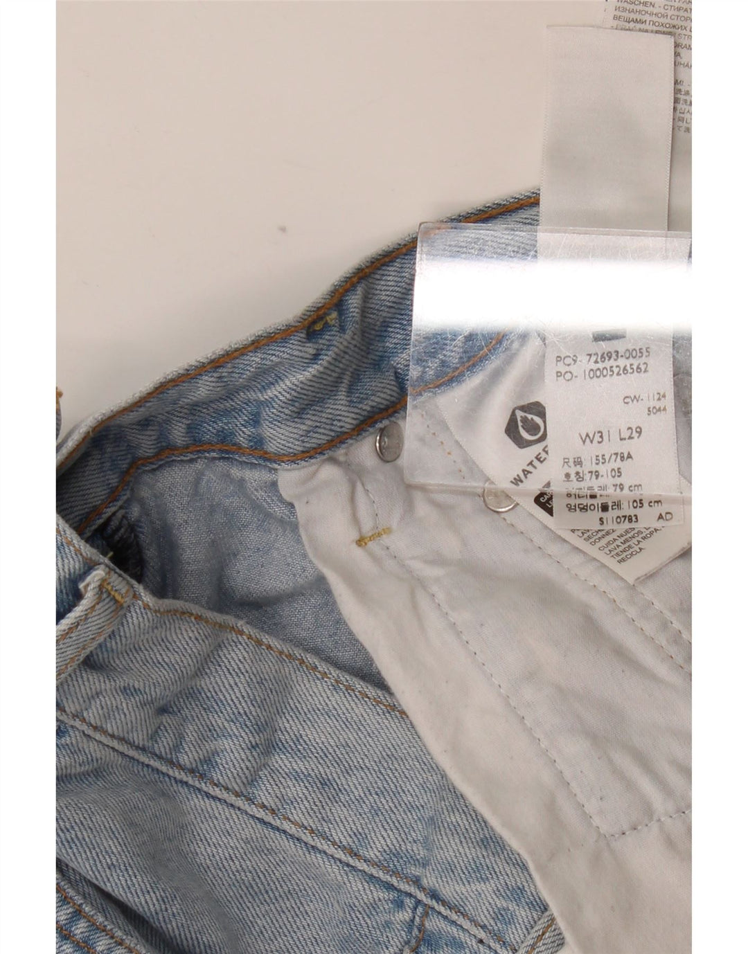 Blugi drepti pentru femei LEVI'S Ribcage W31 L29 Bumbac albastru