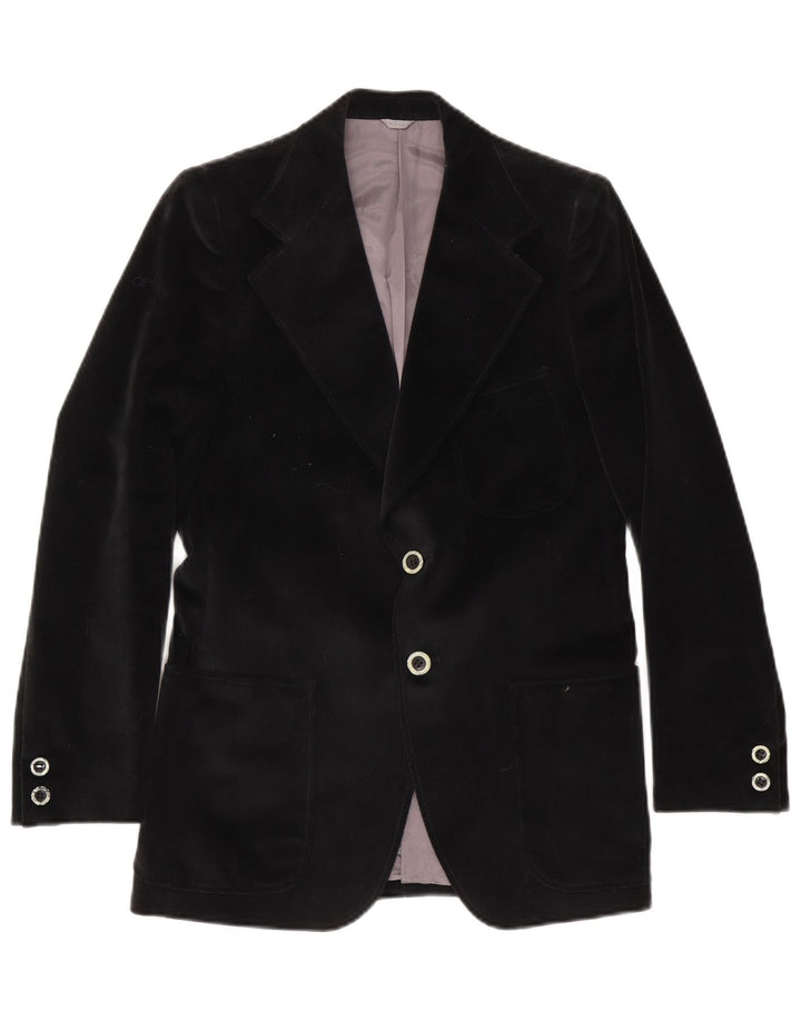 Jachetă vintage pentru bărbați cu 2 nasturi IT 48 Medium Black