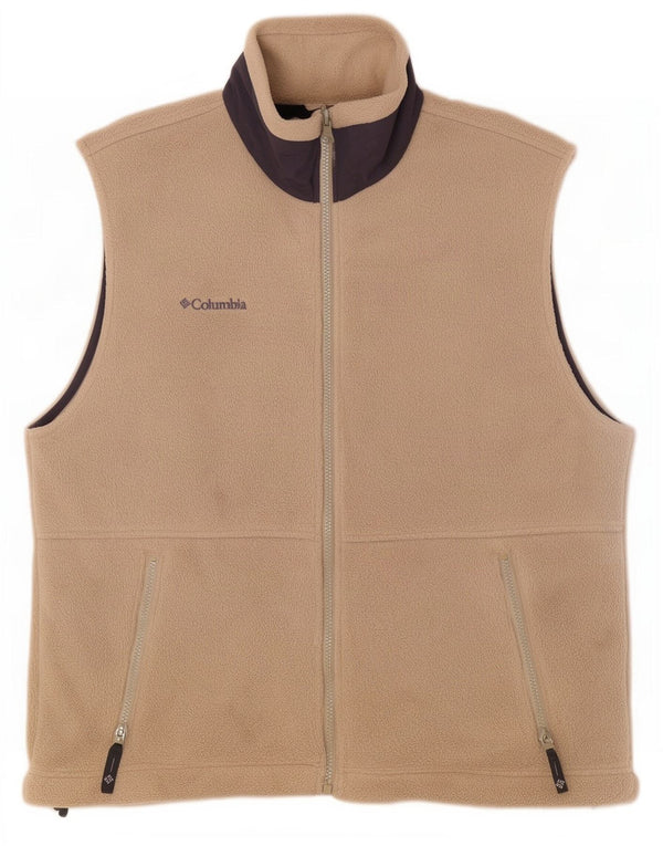 Gilet din fleece fără mâneci pentru bărbați Columbia UK 38, nailon mediu, bej