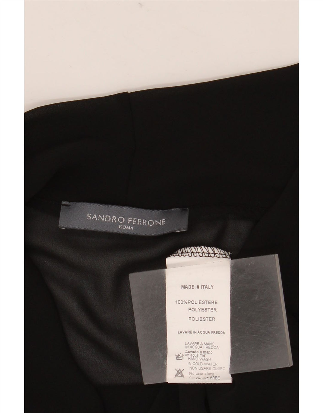 Sandro Ferrone Femei See Through Bluze Top UK 10 Small Black Poliester