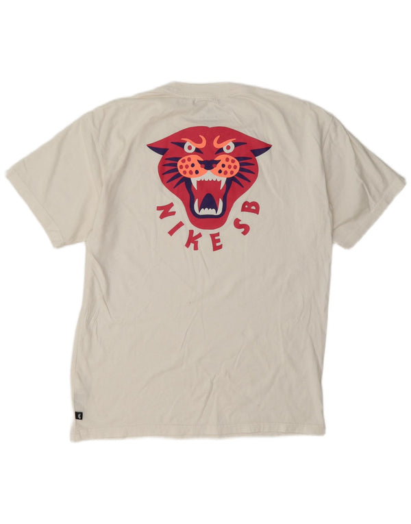 Tricou grafic Nike SB Panther Loose Fit Top mic, alb, bumbac