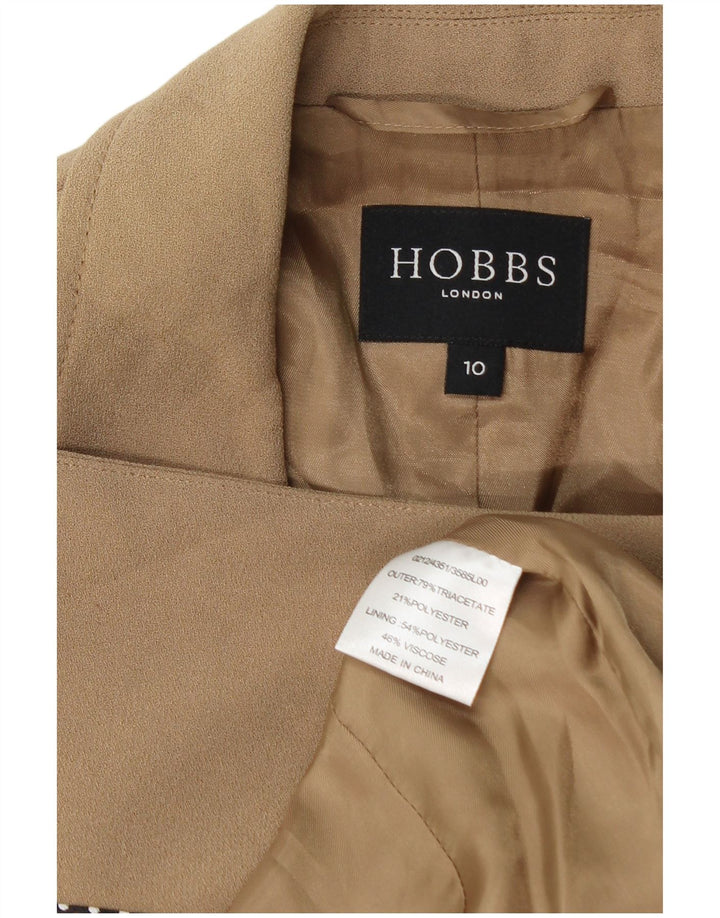 Jachetă Hobbs pentru femei la dublu piept, UK 10 Triacetat, bej mic