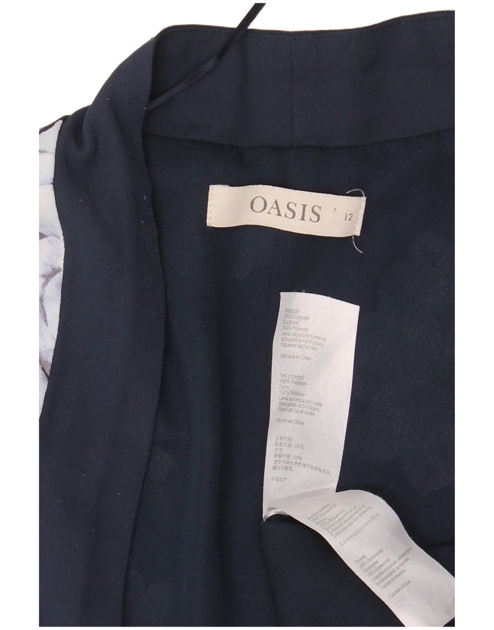 Top cardigan supradimensionat pentru femei Oasis UK 12 Medium Bleumarin Floral