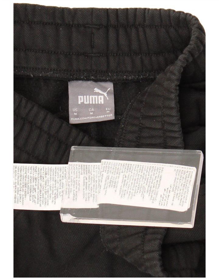 Pantaloni de trening grafic PUMA pentru bărbați Pantaloni de jogging, bumbac mediu negru