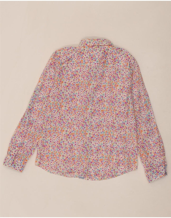 IZOD Womens Shirt UK 16 Large Multicoloured Floral Cotton Vintage Izod and Second-Hand Izod from Messina Hembry 