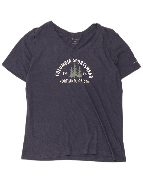 Columbia pentru femei Portland tricou grafic Top UK 16 mare bumbac bleumarin