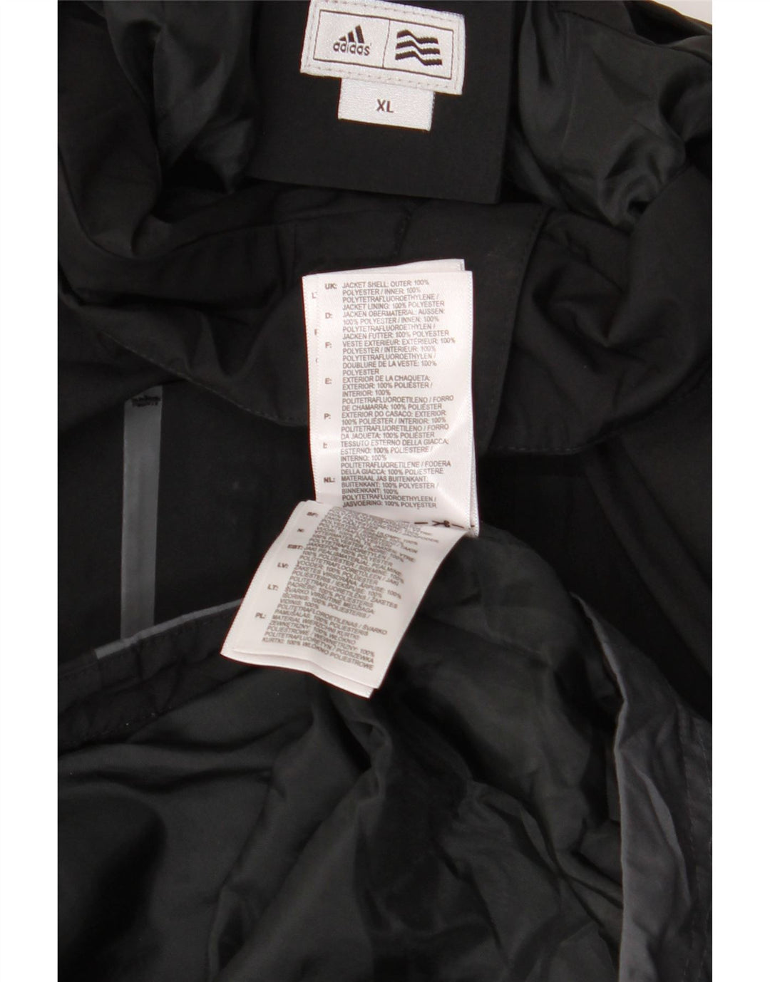 Jachetă Windbreaker cu grafică ADIDAS pentru bărbați UK 42 XL Negru Colorblock