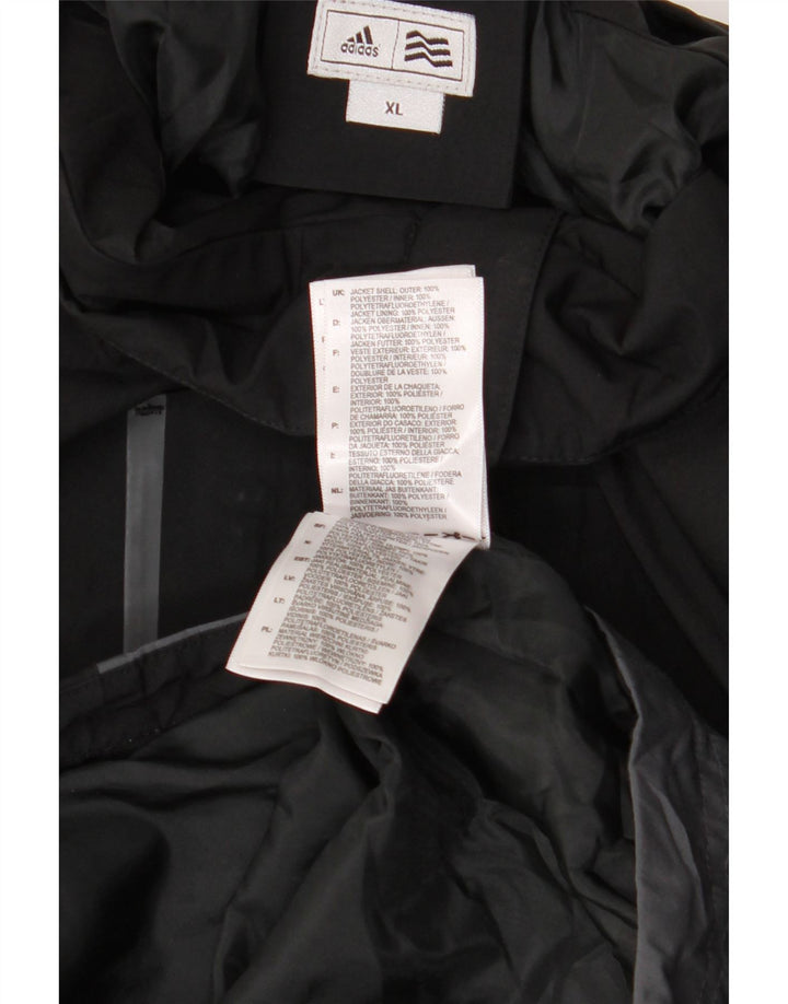 Jachetă Windbreaker cu grafică ADIDAS pentru bărbați UK 42 XL Negru Colorblock