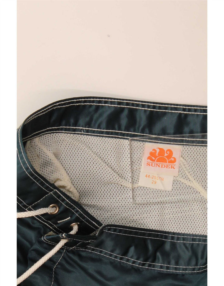 Sundek Pantaloni scurti de înot pentru bărbați, nailon cu dungi mici, bleumarin