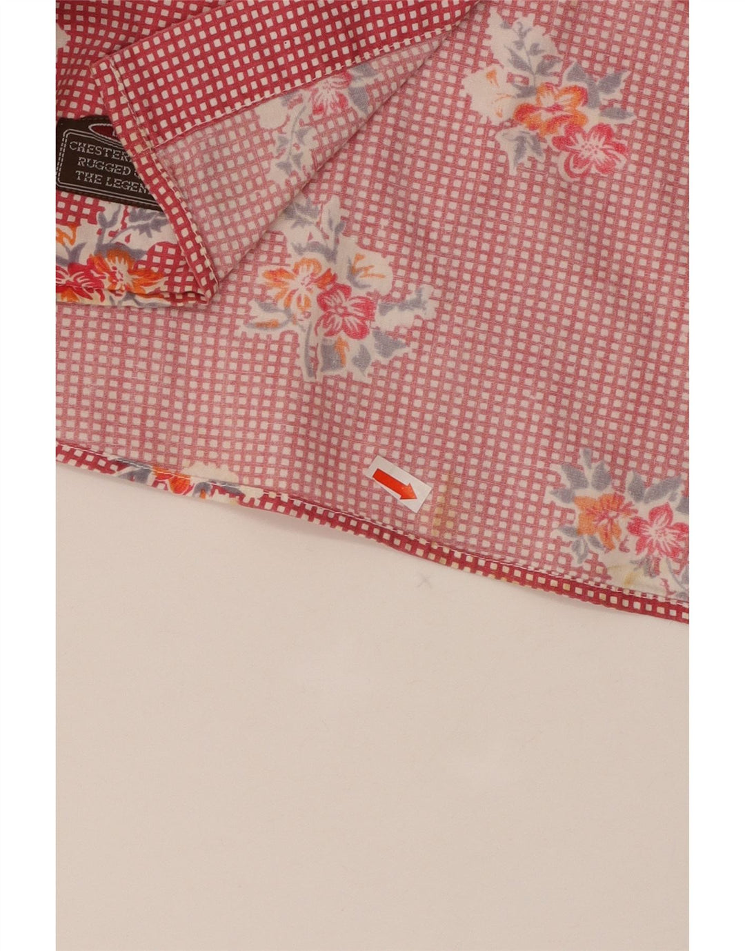 Cămașă pentru bărbați Chesterfield XL, bumbac floral roșu