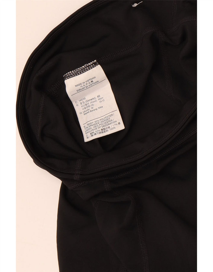 Pantaloni scurți sport Nike pentru fete 10-11 ani poliester mediu negru