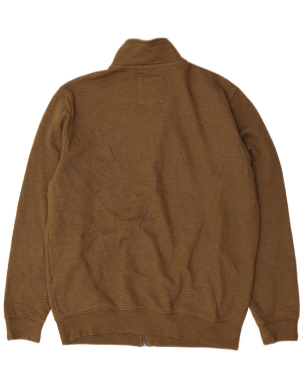 Crew Clothing Mens Tracksuit Top Jacket Large Brown Cotton