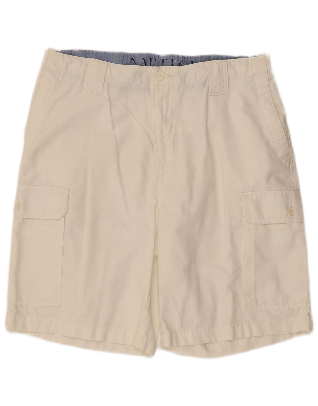 Pantaloni scurți cargo pentru bărbați Nautica W34, mare, alb, bumbac