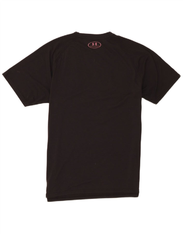 Tricou grafic Under Armour pentru bărbați Heat Gear Top Mediu Poliester Negru