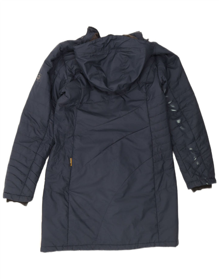 Jack Wolfskin Palton căptușit cu glugă pentru bărbați UK 12/14 Poliester mediu bleumarin