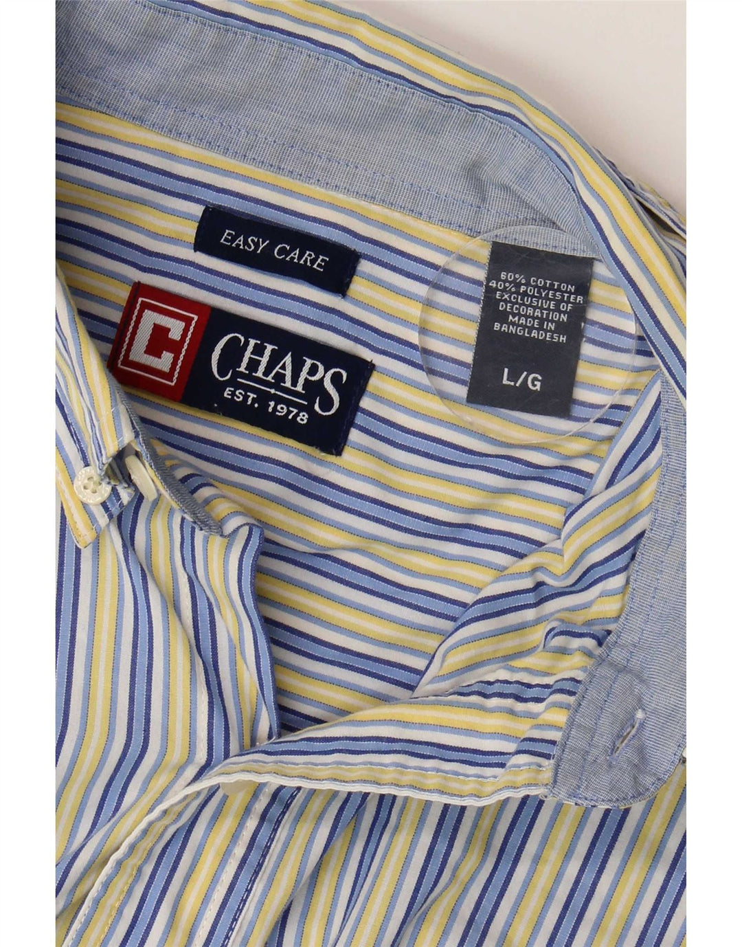 Cămașă pentru bărbați Chaps Easy Care, bumbac mare cu dungi albastre