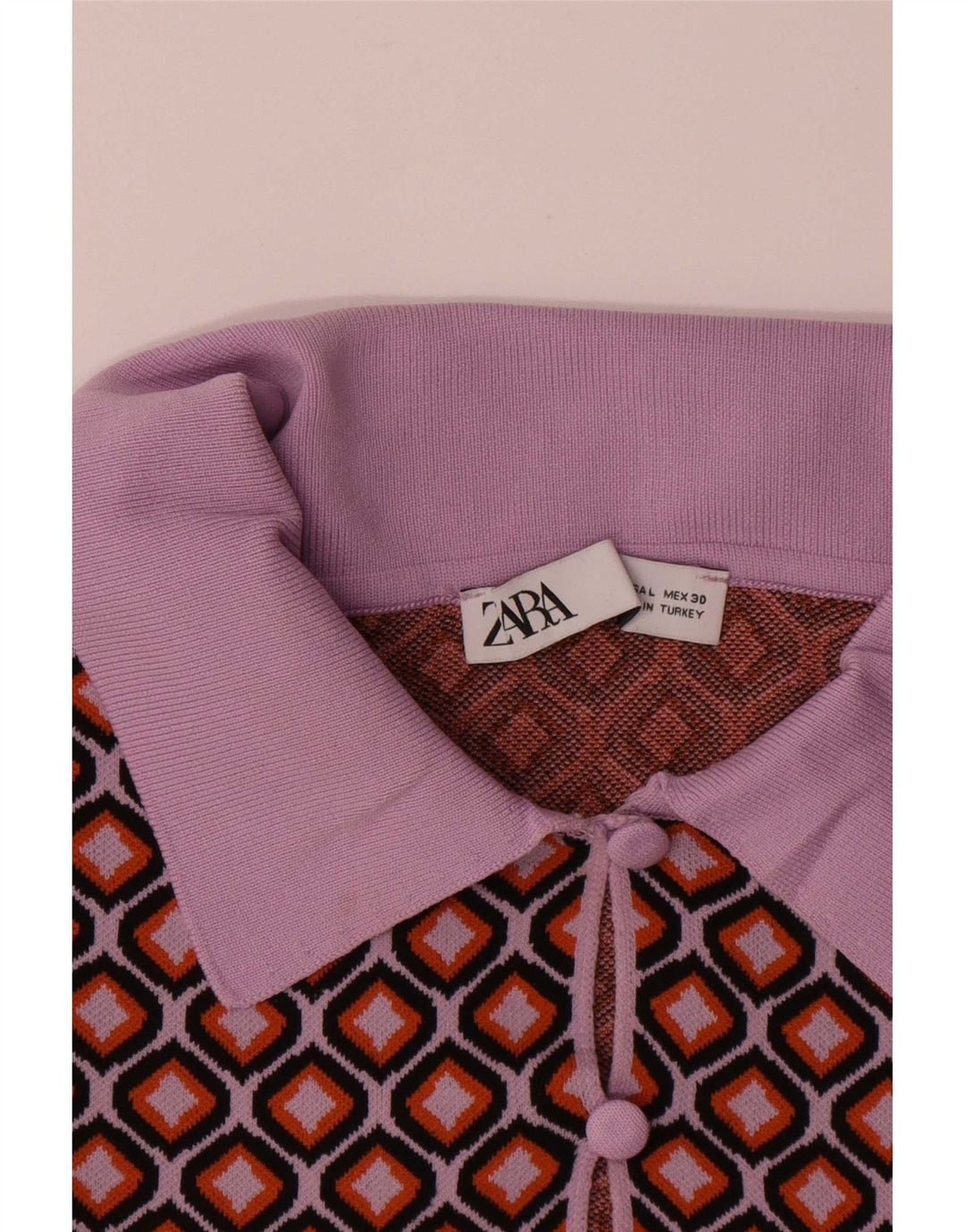 Top cardigan pentru femei Zara UK 16 mare, multicolor, geometric