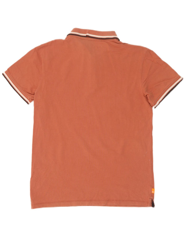 Cămașă polo Timberland Slim Fit pentru bărbați, bumbac cu dungi maro mediu