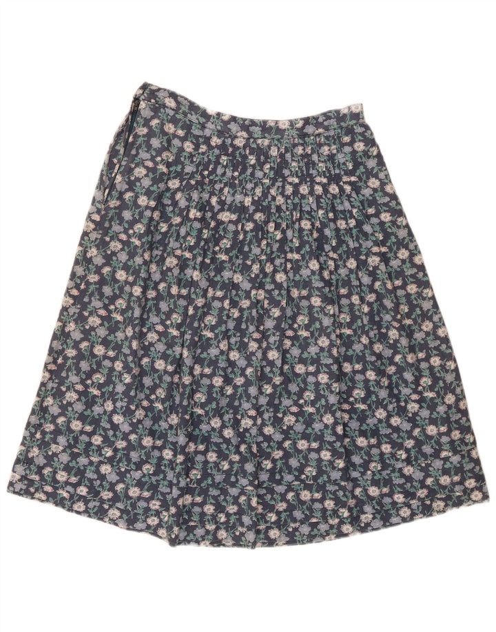 Fustă A-Line Vintage pentru femei W28 Medium Blue Floral