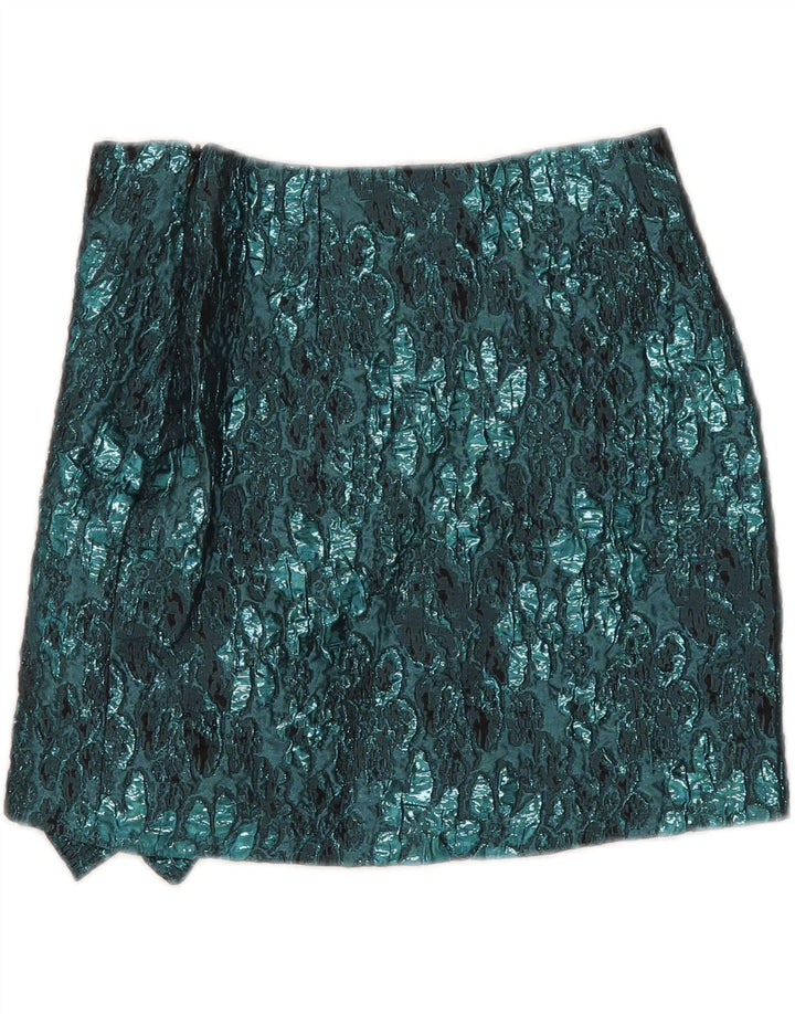 Fustă Mini pentru Damă Zara XS W24 Poliester Floral Albastru