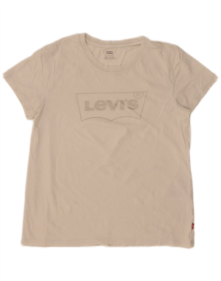 Tricou grafic Levi's pentru femei Top UK 14 Medium White Bumbac