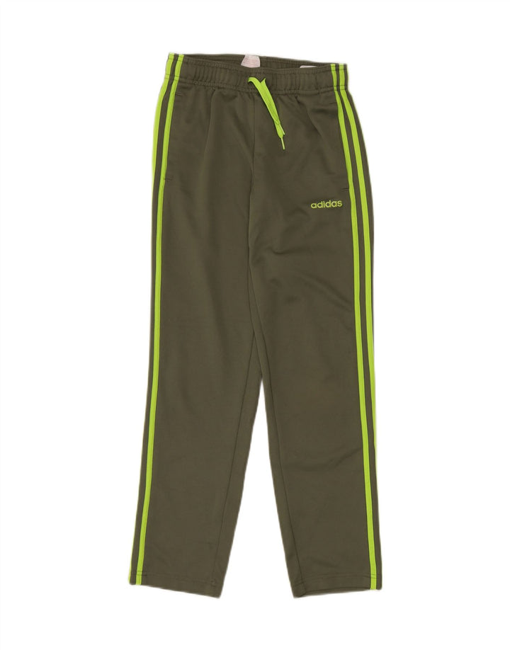 Pantaloni de trening ADIDAS Climalite pentru baieti 11-12 ani Kaki Poliester
