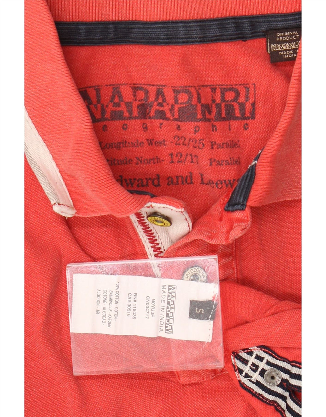 NAPAPIJRI Cămașă Polo Geographic Graphic Bumbac Roșu Mic