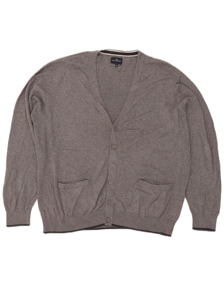 Marks & Spencer Pulover Cardigan Blue Harbour pentru bărbați, 2XL, bumbac cu pete gri