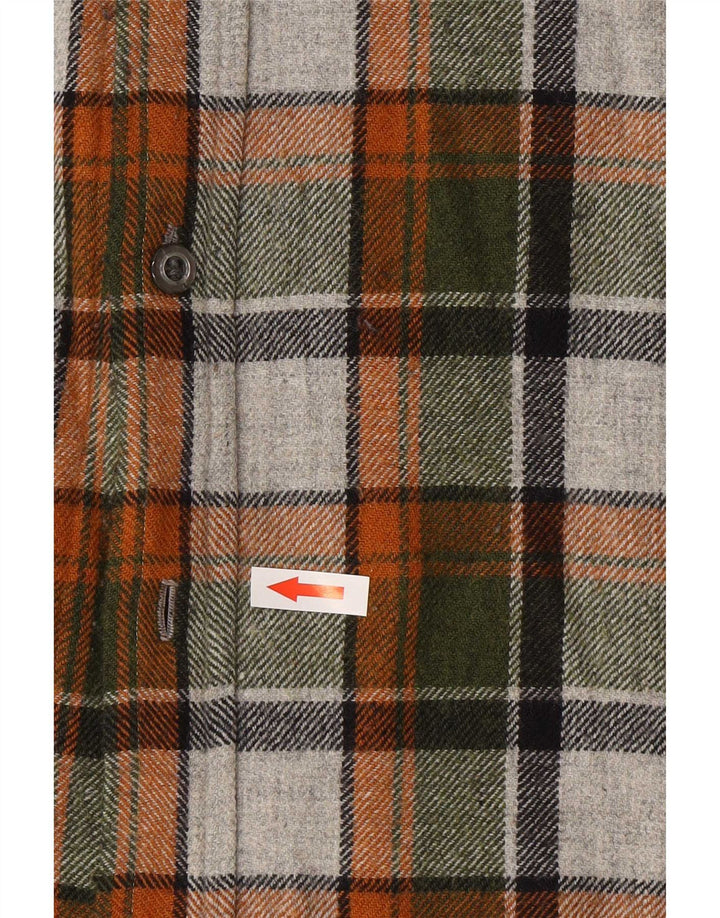 Cămașă de flanel pentru bărbați vintage, carouri mari, multicolore