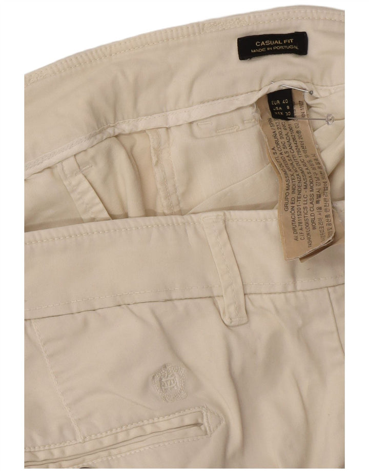 Massimo Dutti Pantaloni Chino Femei EU 40 Medium W30 L29 Alb