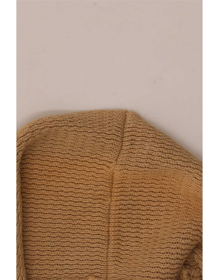 Pulover cardigan Massimo Dutti pentru bărbați, bumbac, bej mediu