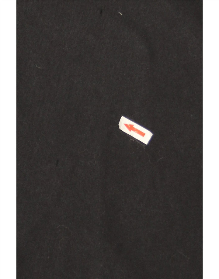 Tricou cu grafic Swoosh Nike pentru bărbați Top mediu din bumbac negru