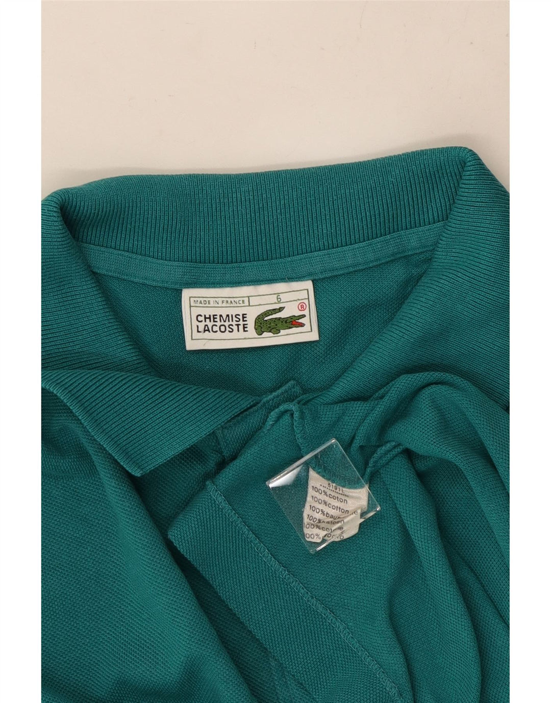 Tricou polo pentru bărbați LACOSTE Mărimea 6 XL Bumbac turcoaz