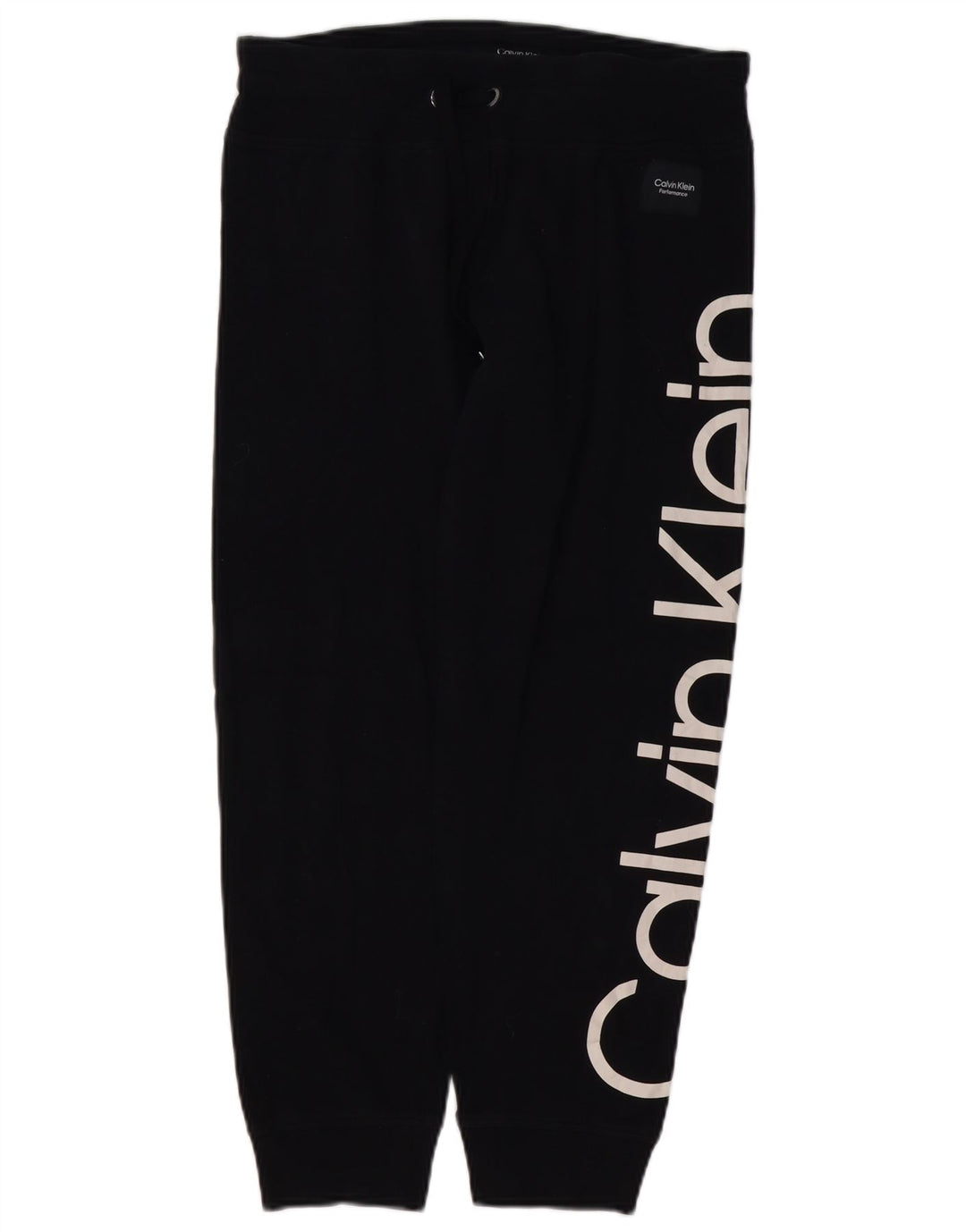 CALVIN KLEIN Pantaloni de trening grafic pentru femei Pantaloni de jogging UK 14 Medium Black