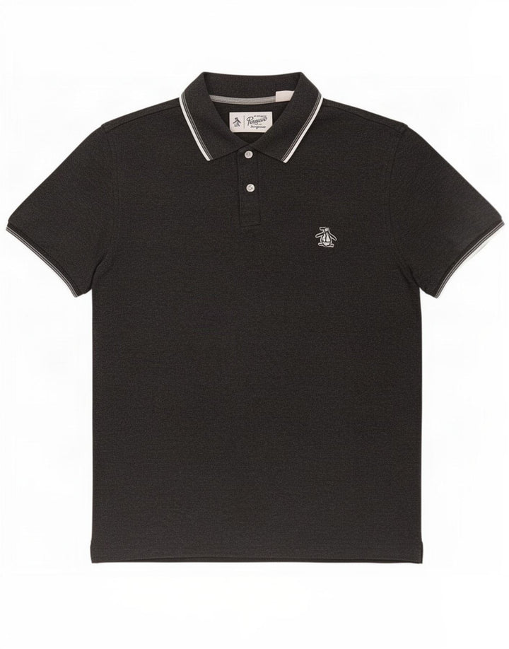 Tricou polo pentru bărbați Penguin, bumbac gri mediu