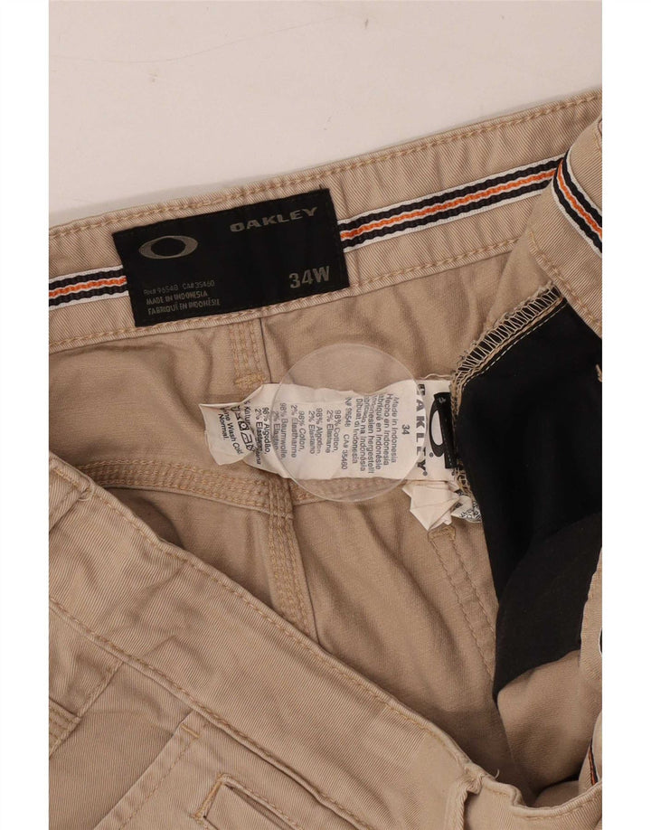 Pantaloni scurți chino pentru bărbați Oakley W34, bumbac, bej, mari