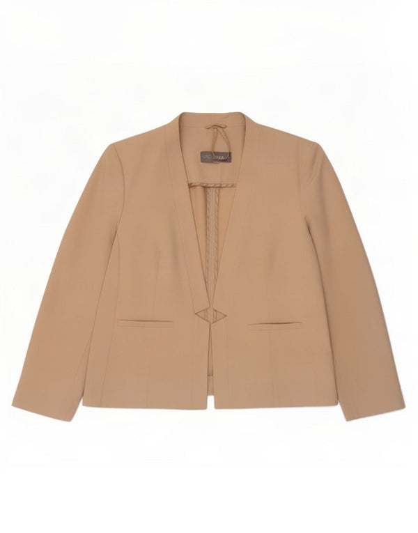 Jachetă pentru femei Marks & Spencer Open Blazer UK 20 2XL Bej Poliester