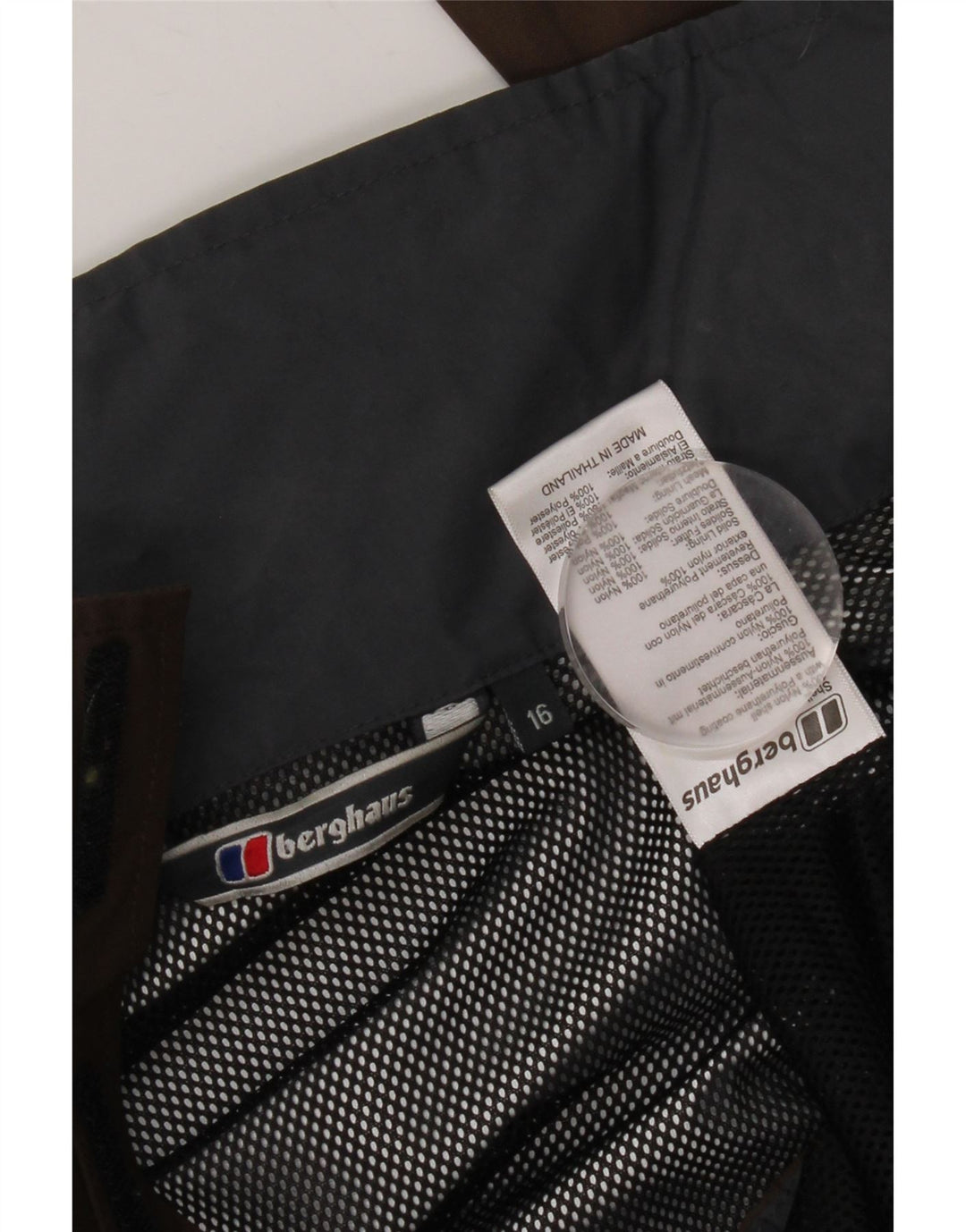 Jachetă de ploaie cu glugă pentru femei Berghaus UK 16 mare, maro, nailon