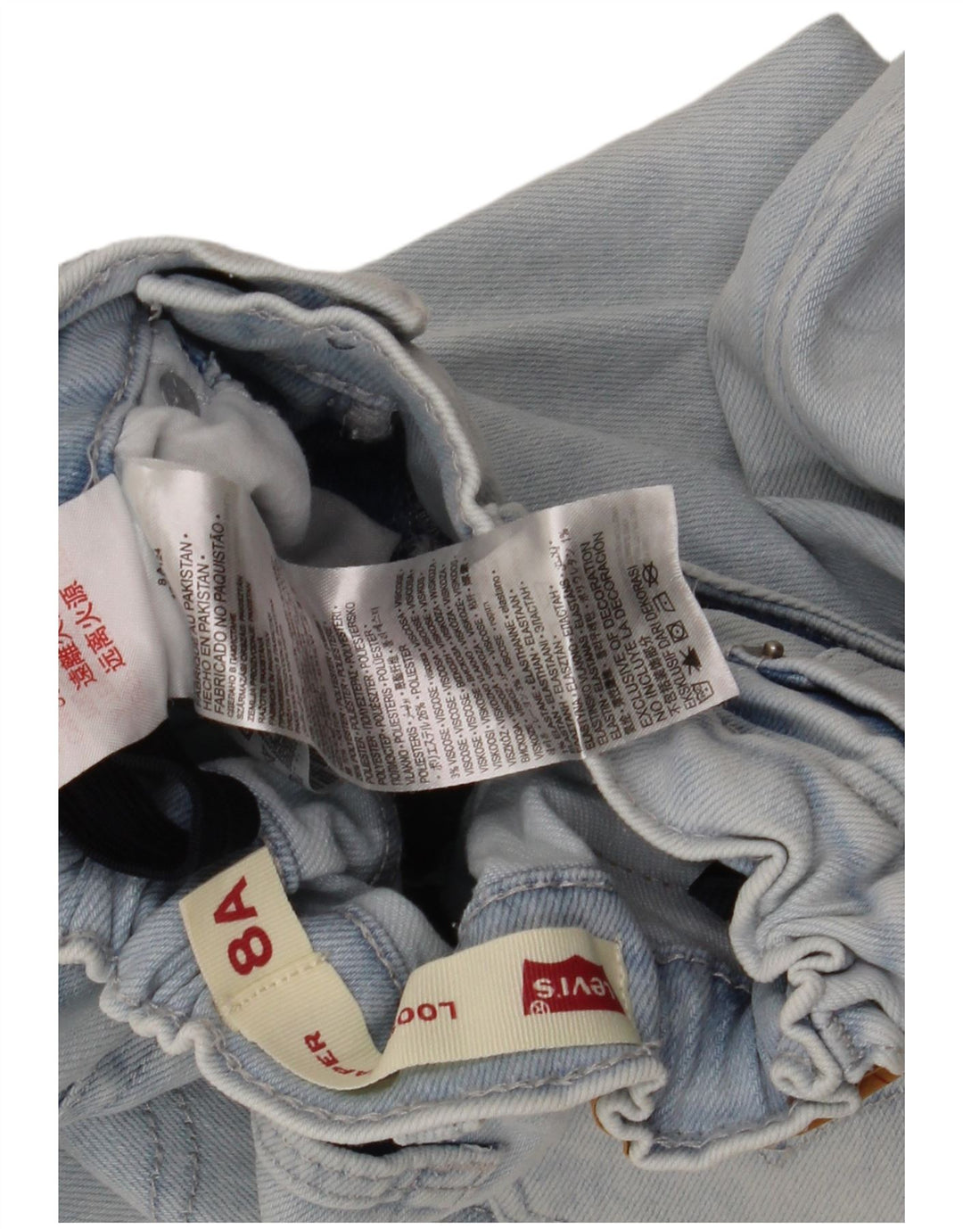 Blugi conici pentru fete LEVI'S 7-8 ani L24 L23 Albastru