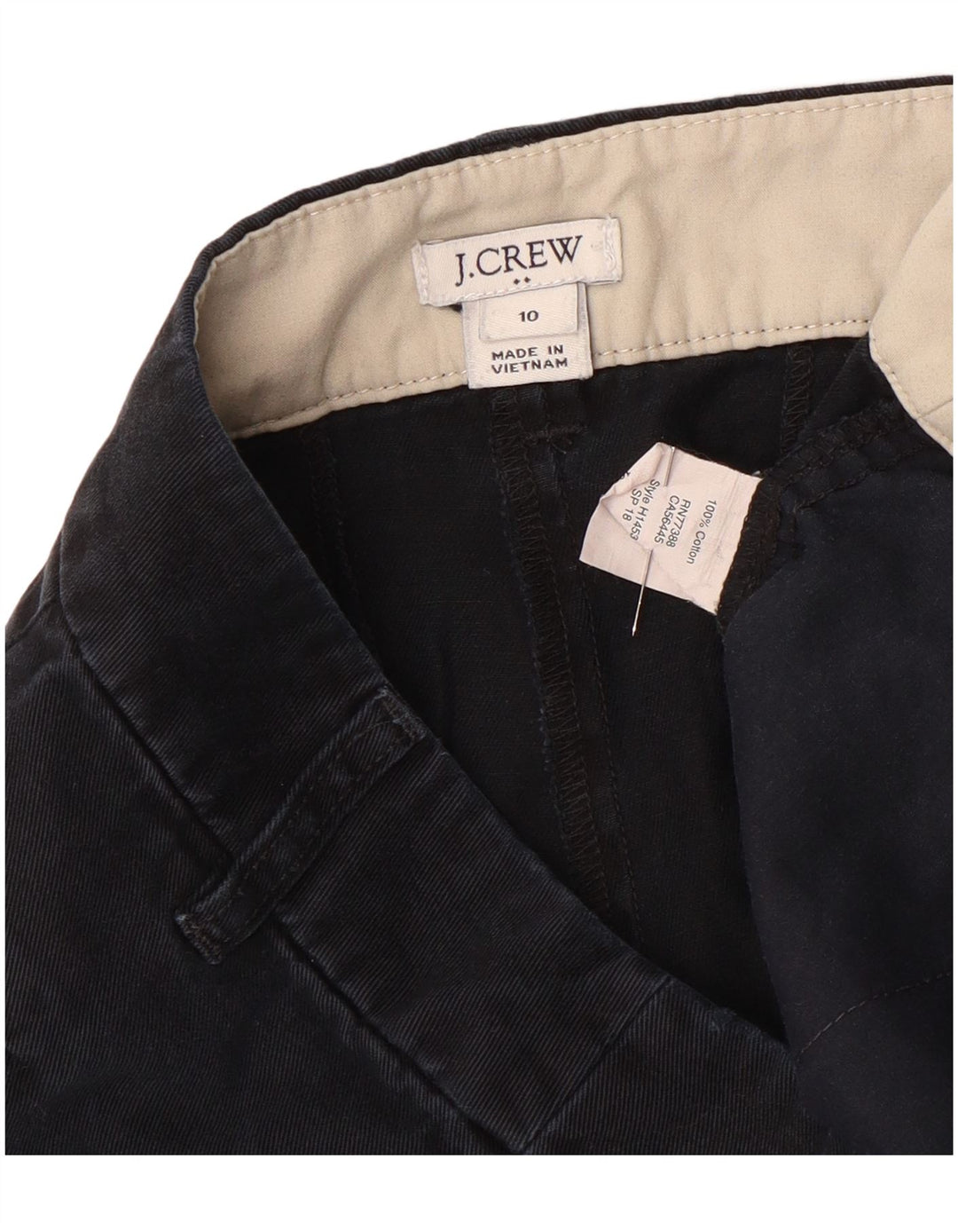 Pantaloni scurti chino pentru femei J. Crew US 10 Large W34 Bumbac negru