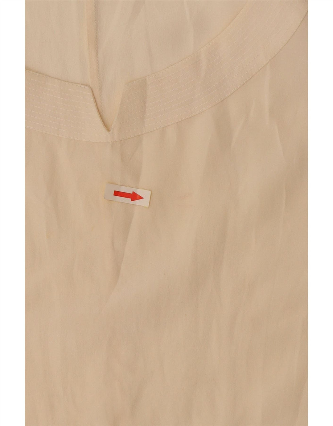 Bluză fără mâneci de epocă pentru femei UK 14, mare, mătase alb