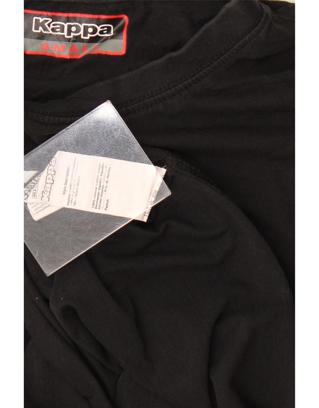 Tricou grafic pentru bărbați Kappa Top mic bumbac negru