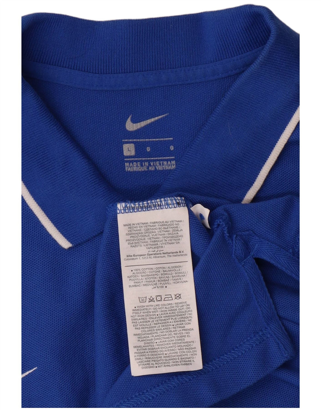 Tricou polo Nike pentru bărbați, cu formă regulată, mare, albastru, bumbac