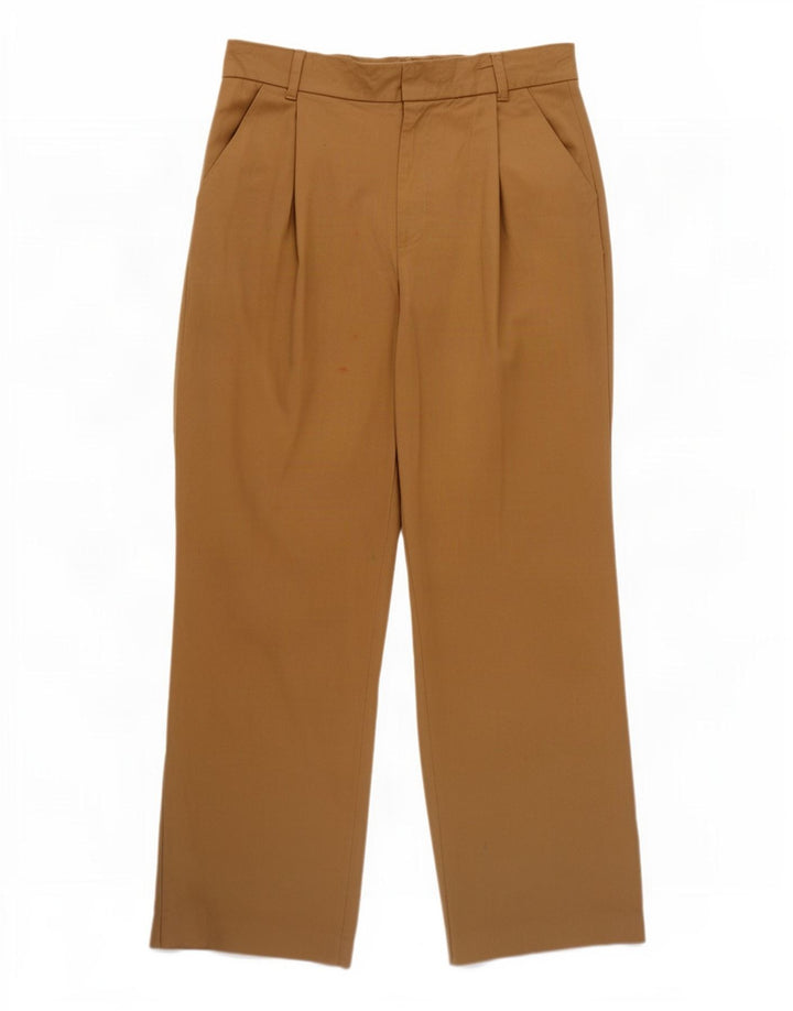 Pantaloni Drepți Casual Zara Femei L28 L30 Maro Poliester